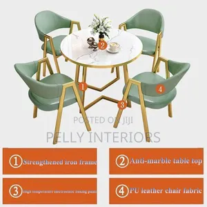 Round Dinning Set With 4 Chairs