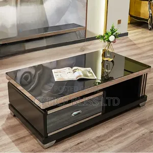 New Modern Living Room Wooden Glass Center Table