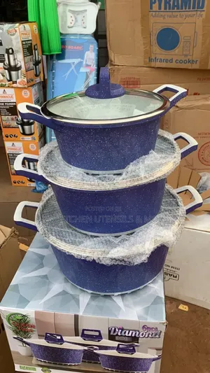 3set Diamond Marble Pot