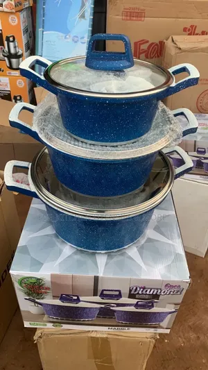 3set Diamond Marble Pot