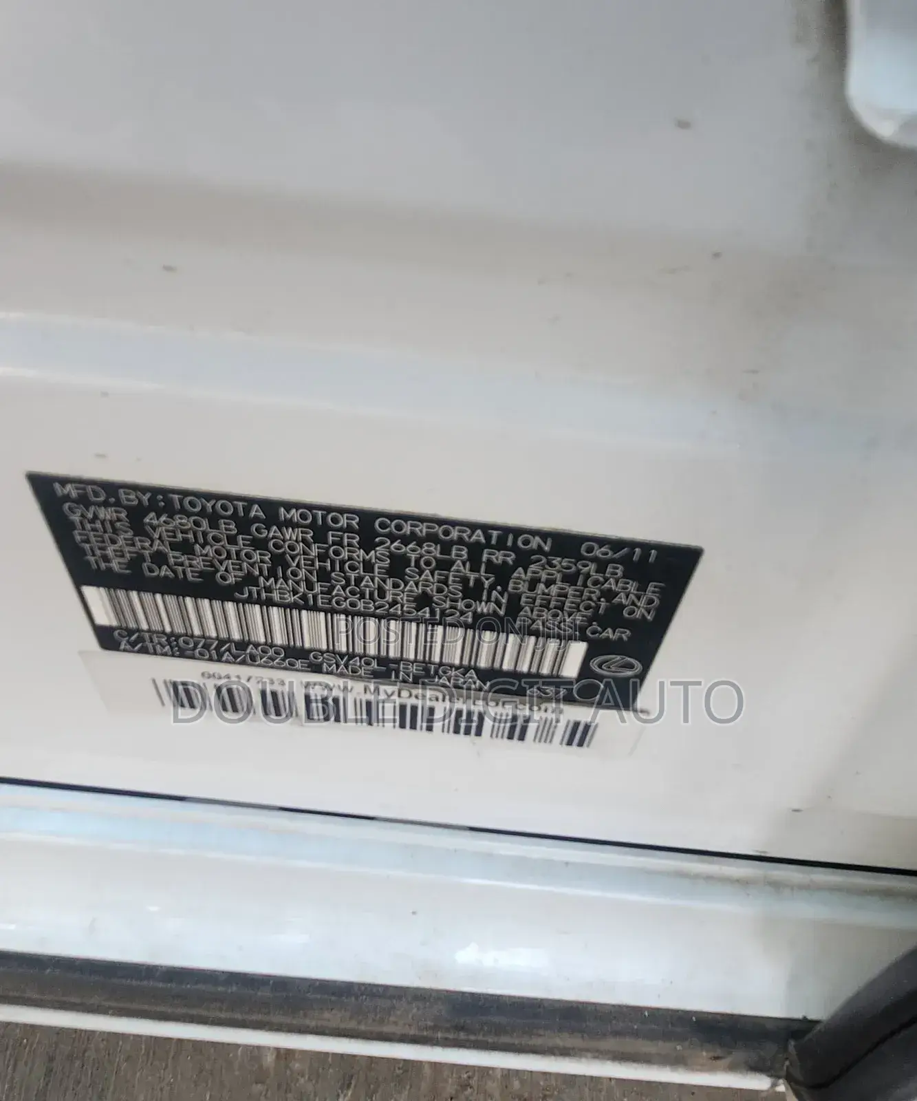 Lexus ES 350 2010 White