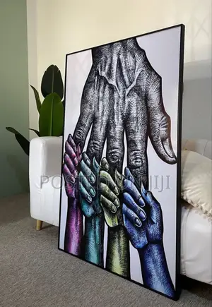 Finger Holding Abstract Painting