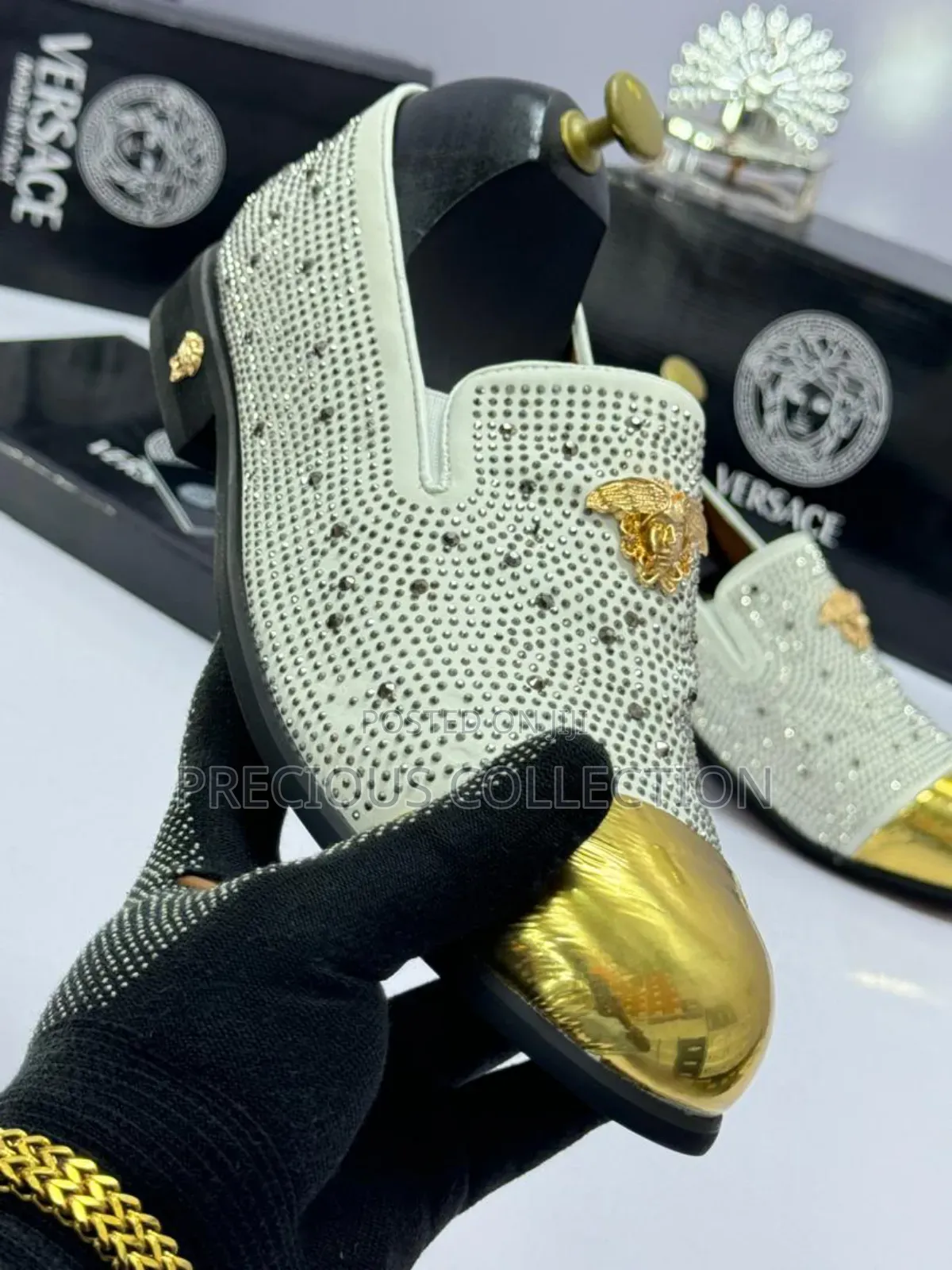 Men's Luxury Versace Stoned Coperate Shoe