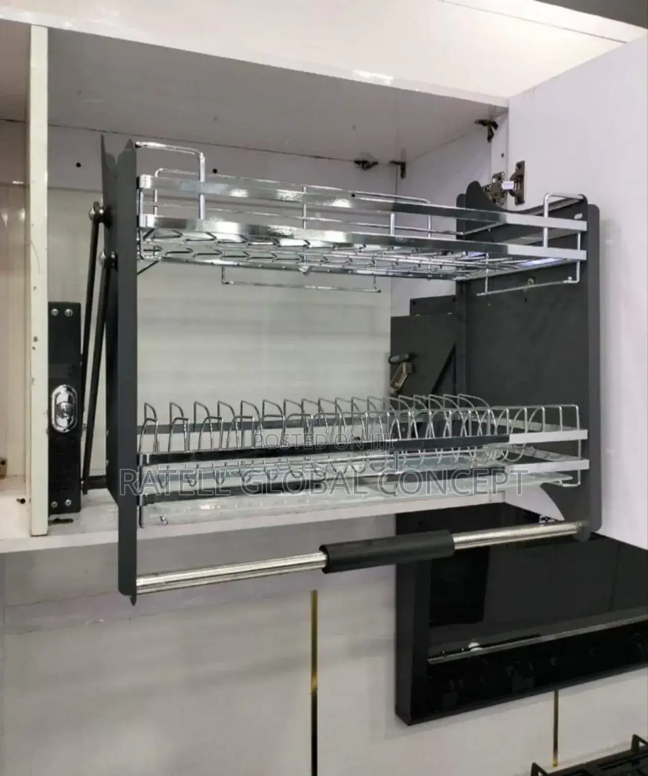 Elevator Pull Down Plate Rack