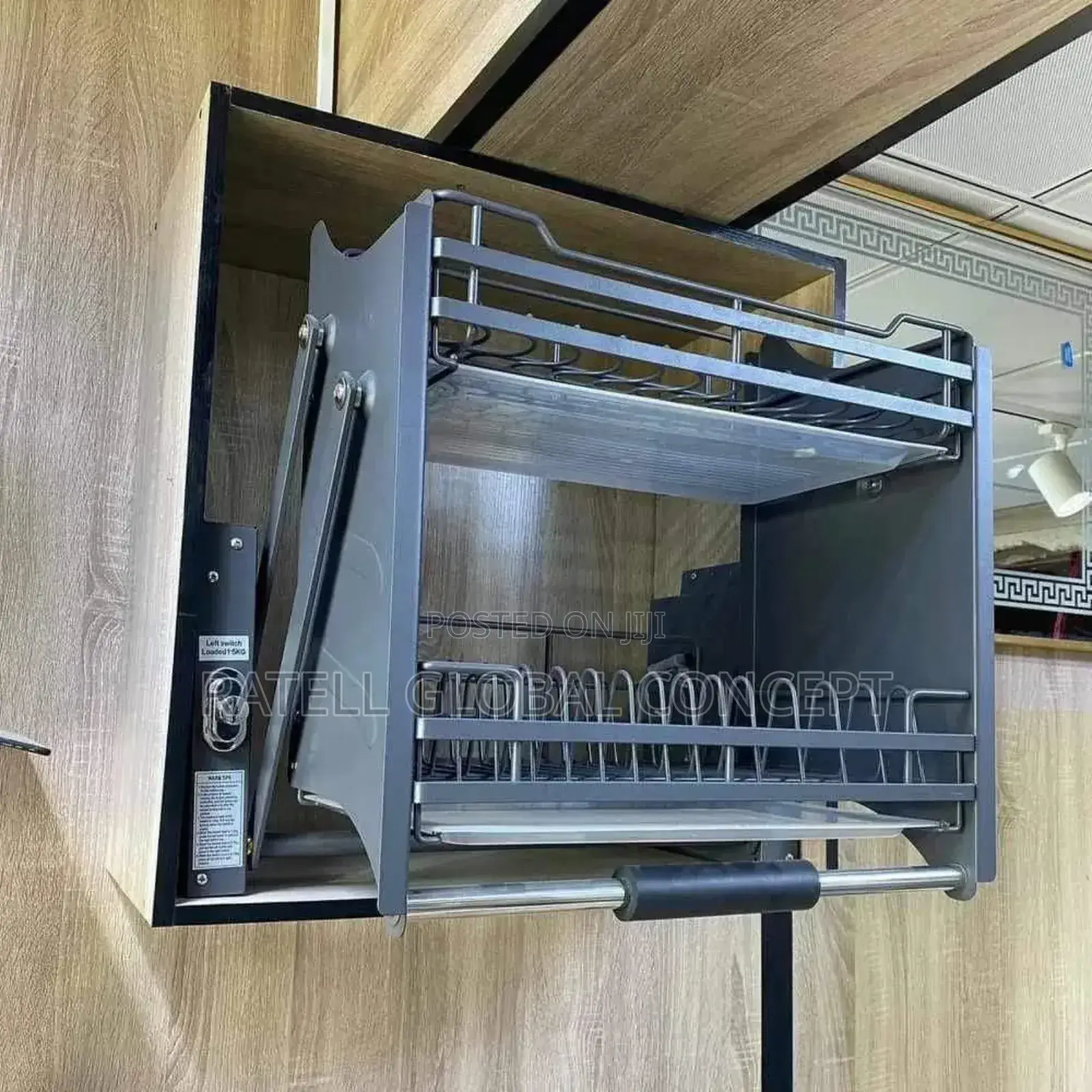 Elevator Pull Down Plate Rack