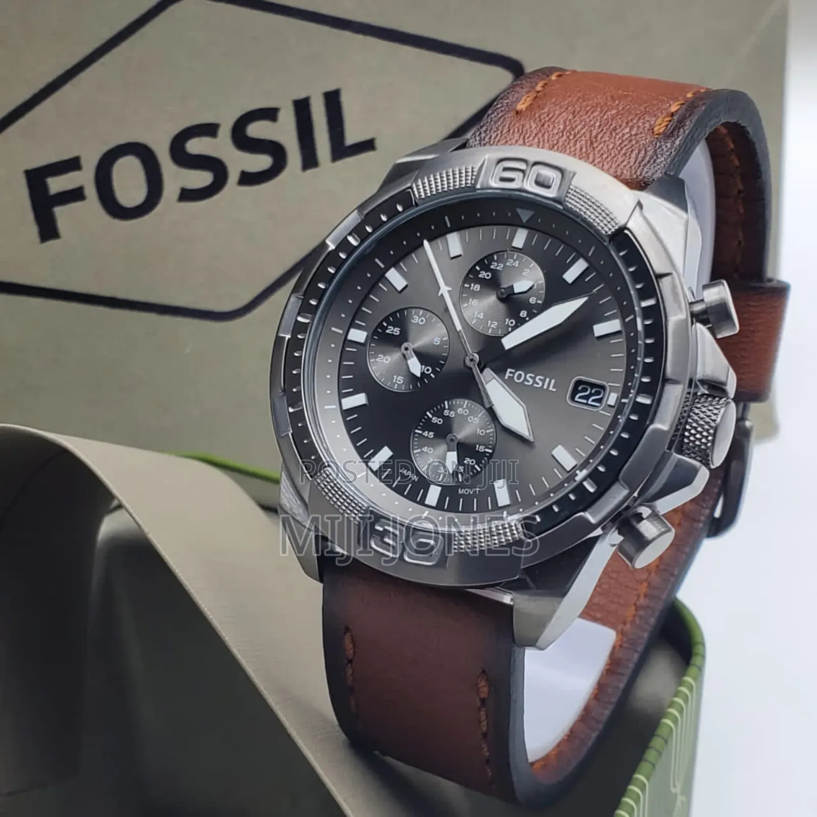 Fossil Brown Leather Chronograph Watch - 100% Original*