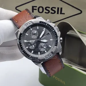 Fossil Brown Leather Chronograph Watch - 100% Original*