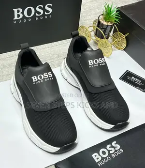 Photo - Hugo Boss Laceless Italian Luxury Men Sneakers