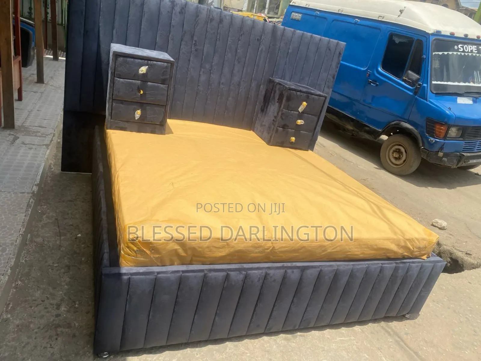 Grey Colour Bed