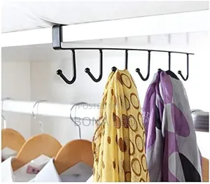 6 Cup/Cloth Holder Hook Under Shelf