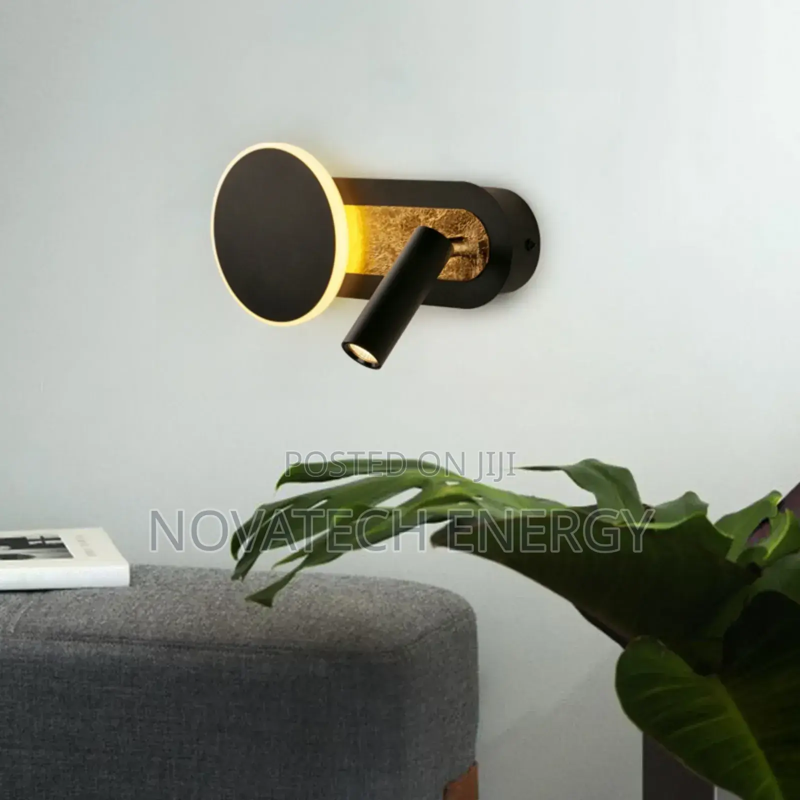 Wall Bracket With Spot-Light, Comes in White or Black Colour