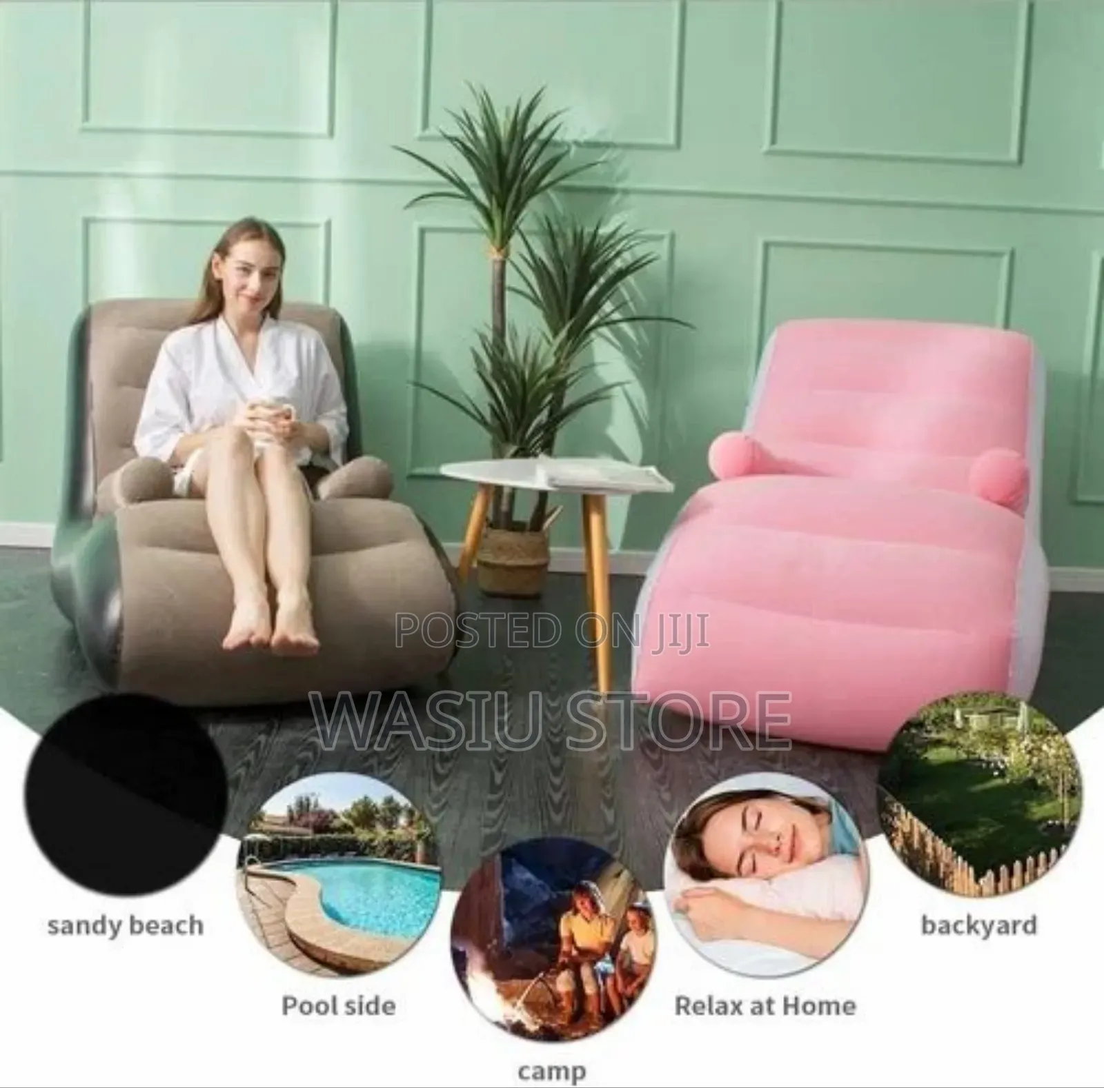 Inflatable Multi Function Air/Sofa + Inflatable Pump