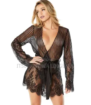 Lingerie Robe and Thong Set