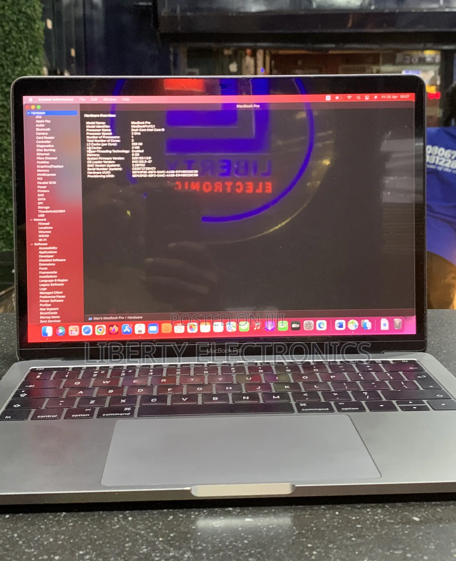 Laptop Apple MacBook Pro 2016 8GB Intel Core I5 SSD 256GB