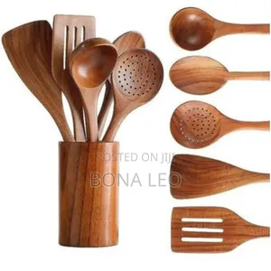 Set of 6pcs Bamboo Cooking Spoon