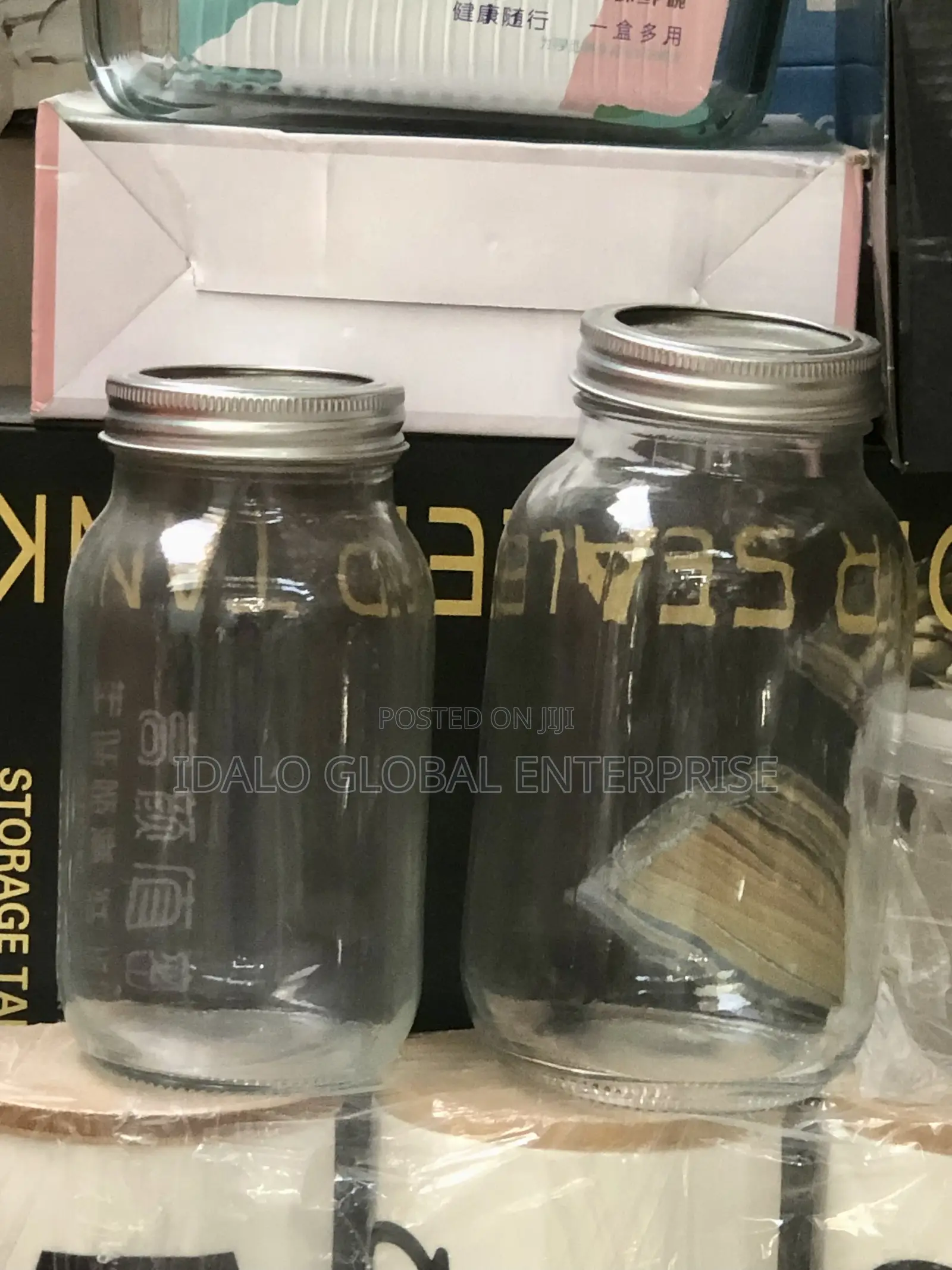 Transparent Glass Jars - Set of 6