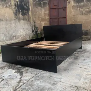 4.5 by 6 Black MDF Bedframe