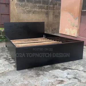 4.5 by 6 Black MDF Bedframe