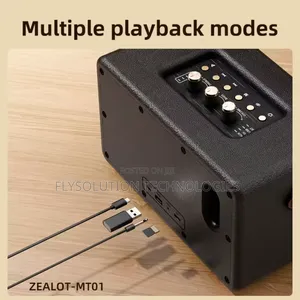 Zealot-mt01 60w Wooden Vintage Portable Bluetooth Speaker