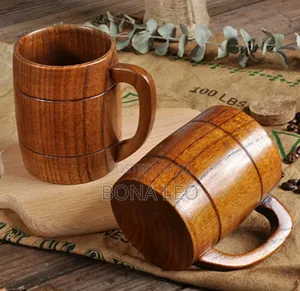 Wooden Cup With Handle for Safe Drinking
