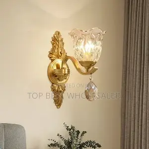 Royal Crystal Flower Wall Lamp