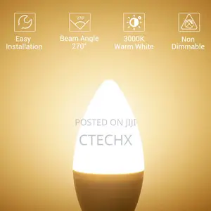 B15 Candle Bulb 25ẉ, 10 Pack SBC Dimmable