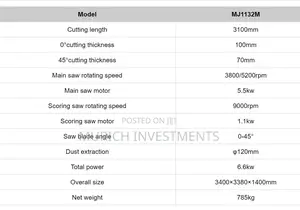 Industrial High-performance Mj1132m Sliding Table Panel Saw