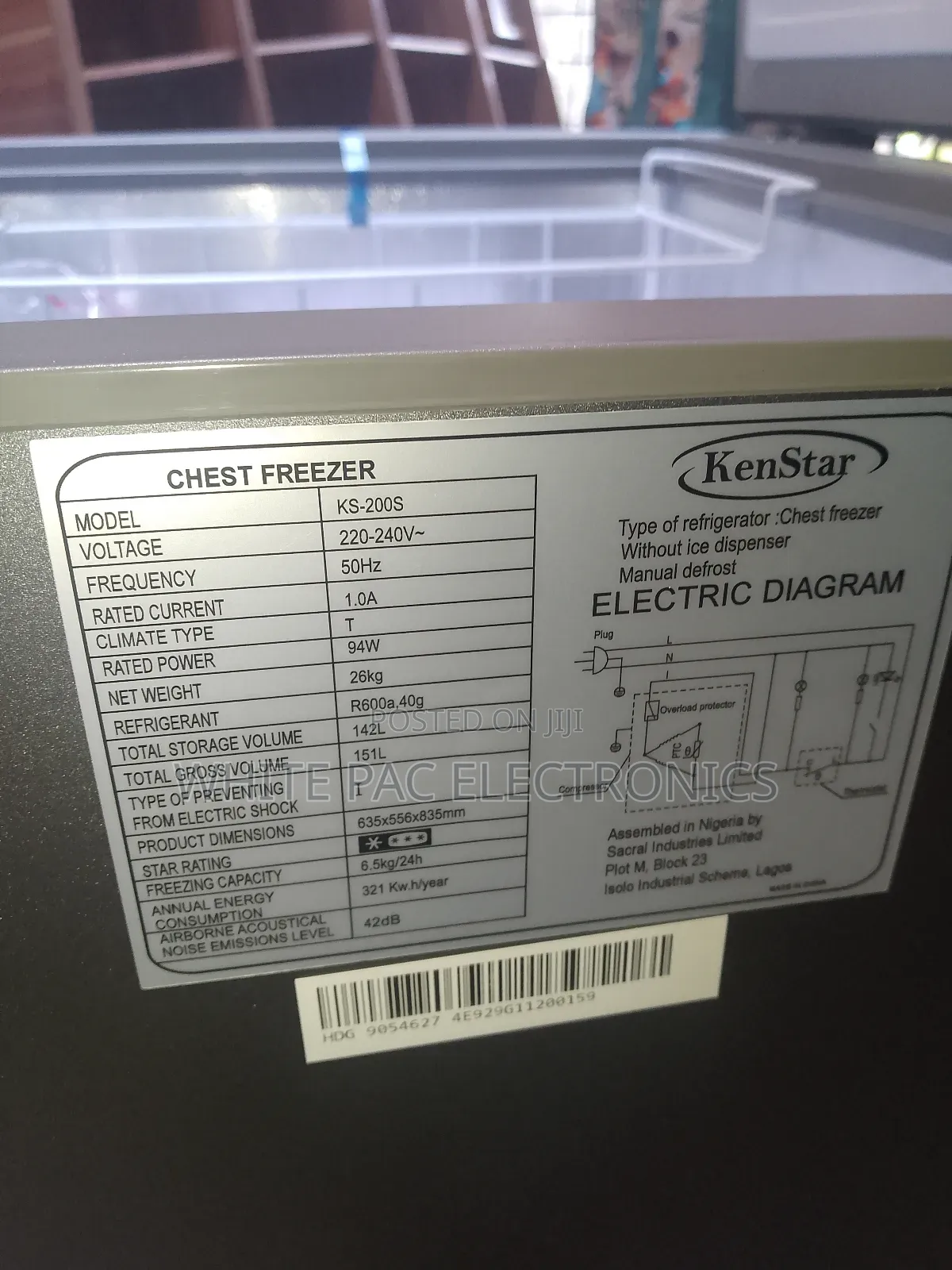 New Kenstar Chest Freezer 151 Litre  Copper Low Comsuption