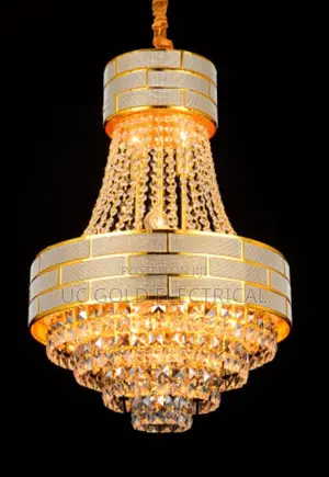 Modern Crystal Gold Chandelier Lighting Living Room
