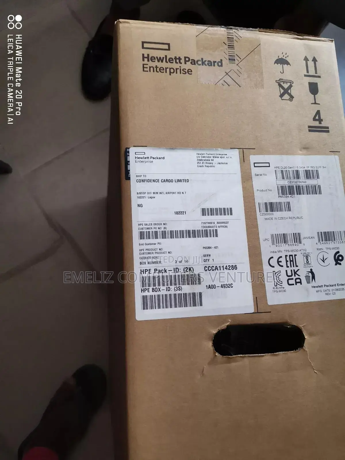 New Server HP ProLiant DL20 Gen10 16GB Intel Xeon SSD 1T