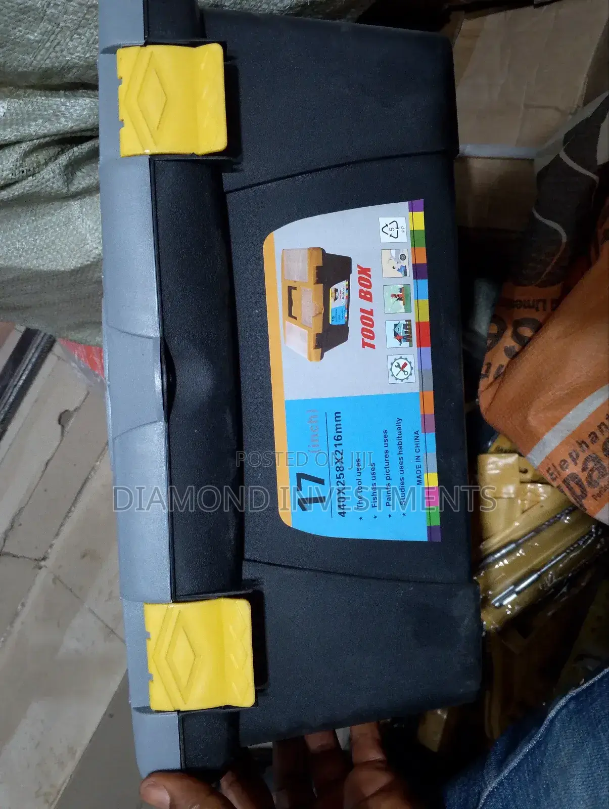 Empty Plastic Tools Box 17inches