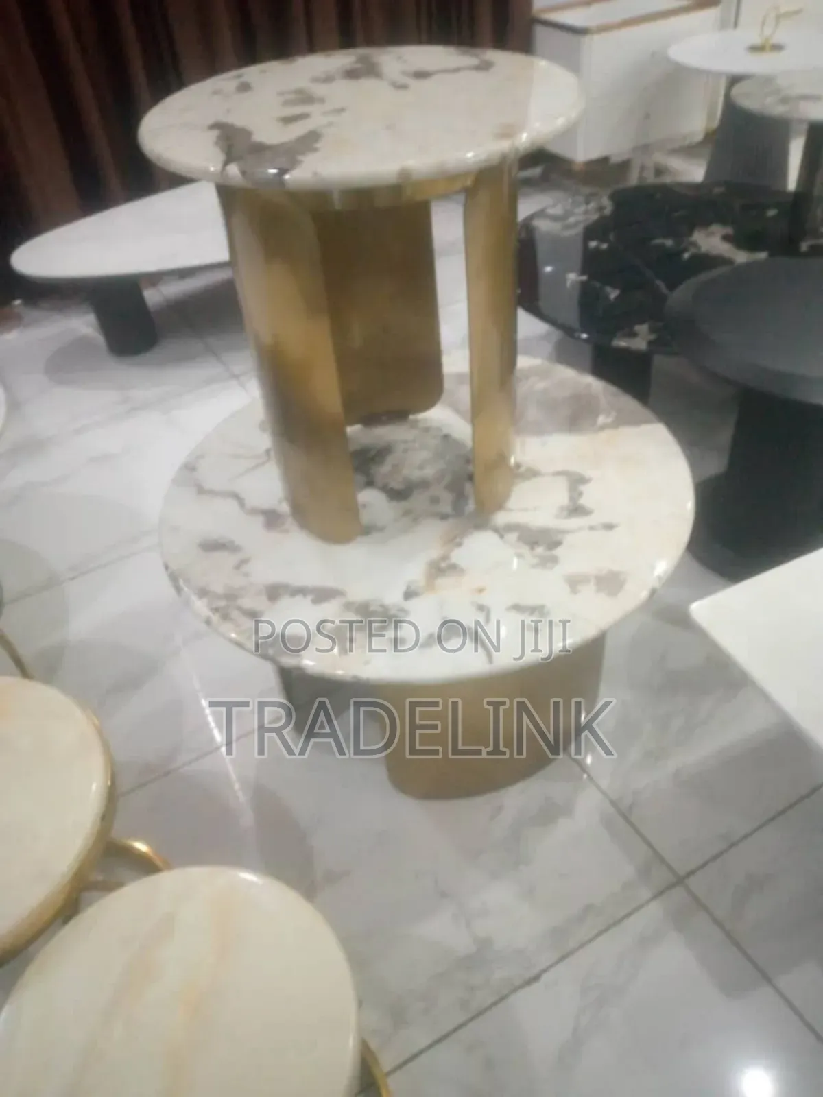 Mixed Colour Centre Table and Side Stool