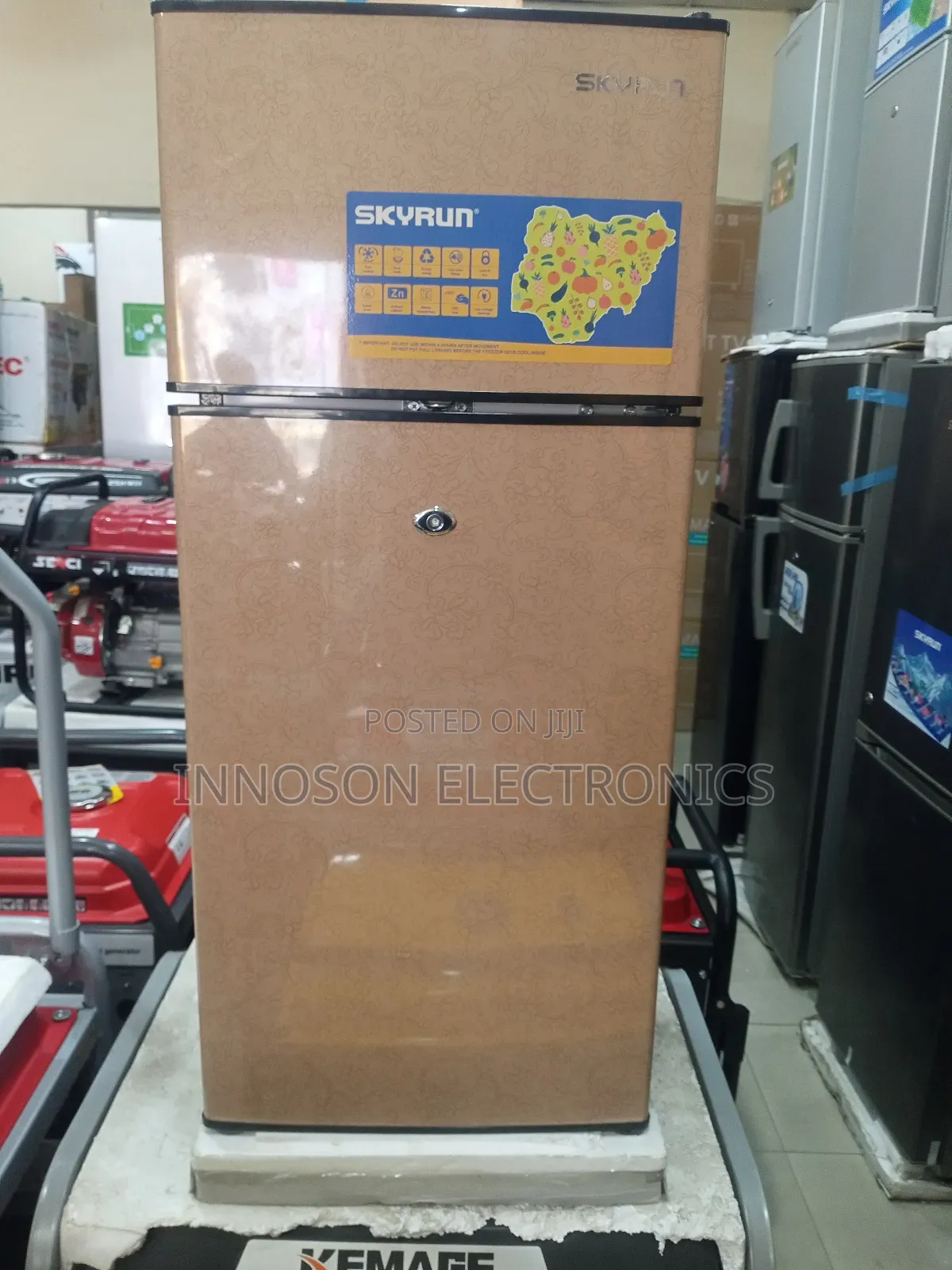 Skyrun Double Door Table Fridge