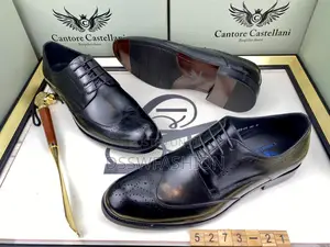 Photo - Cantore Castellani Black Leather Slip-on Dress Shoes