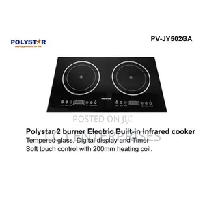 Polystar 2 Burner Electric Built-in Infrared Cooker