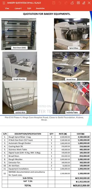 Bakery Factory Setup