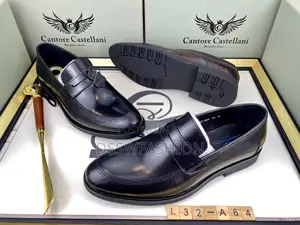 Photo - Cantore Castellani Black Penny Loafers for Men