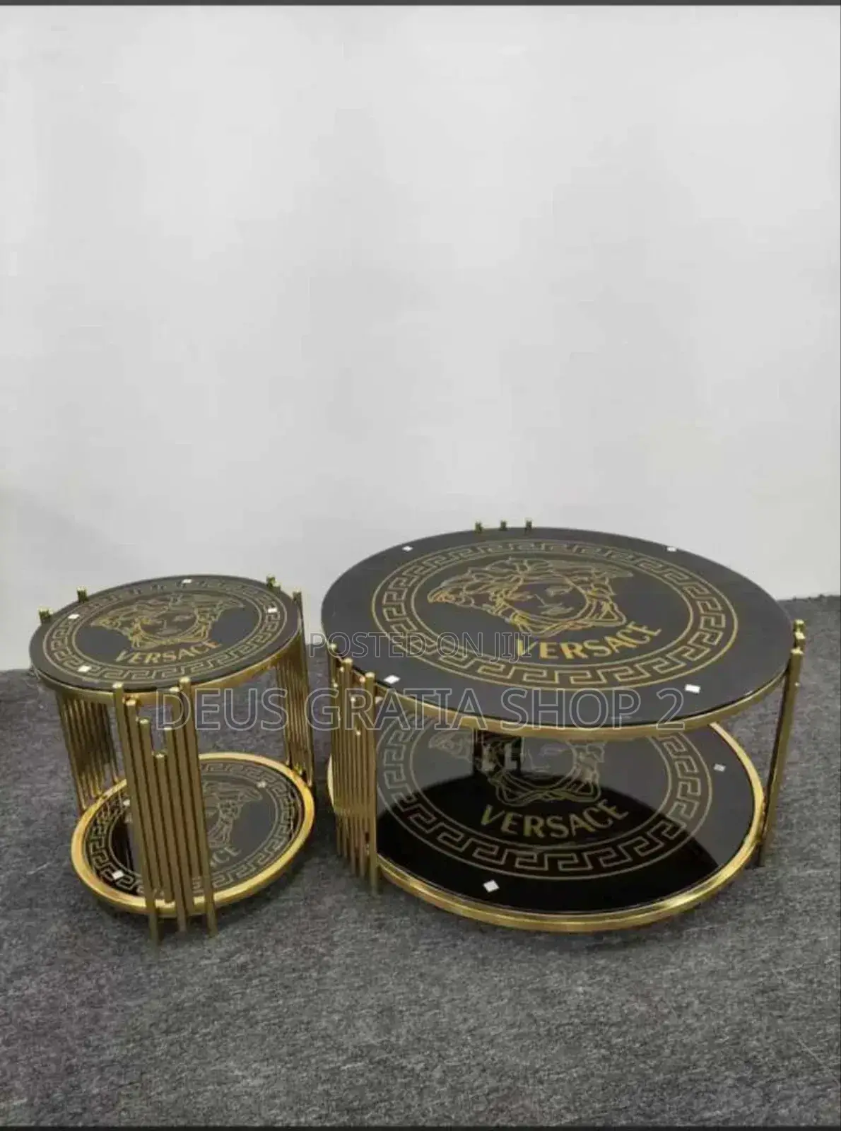 Glass Top Centre Table 3 In 1