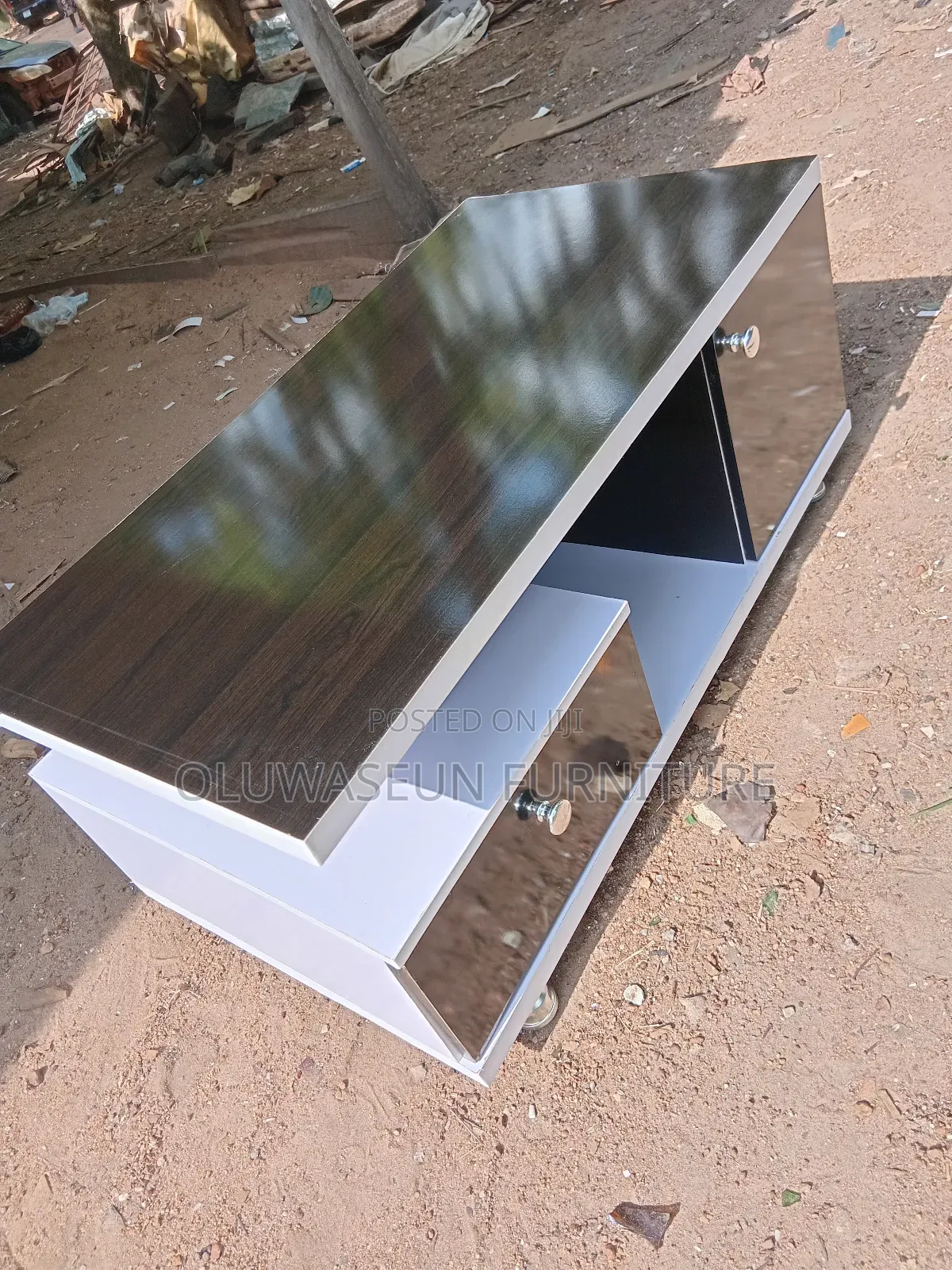 White and Black Center Table