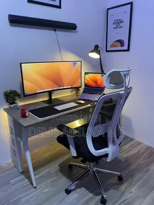 Ergonomic Office Chair and Table With Mobile Drawer