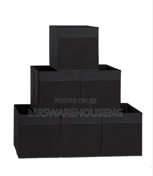 Closet Storage System - Storage Boxes - Black - 6 Pieces
