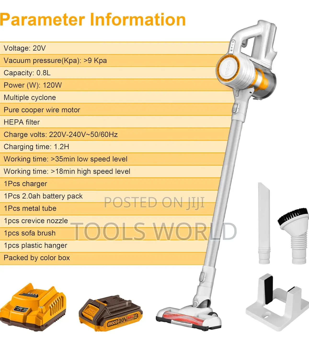 Ingco Cordless Vacuum Cleaner 20v