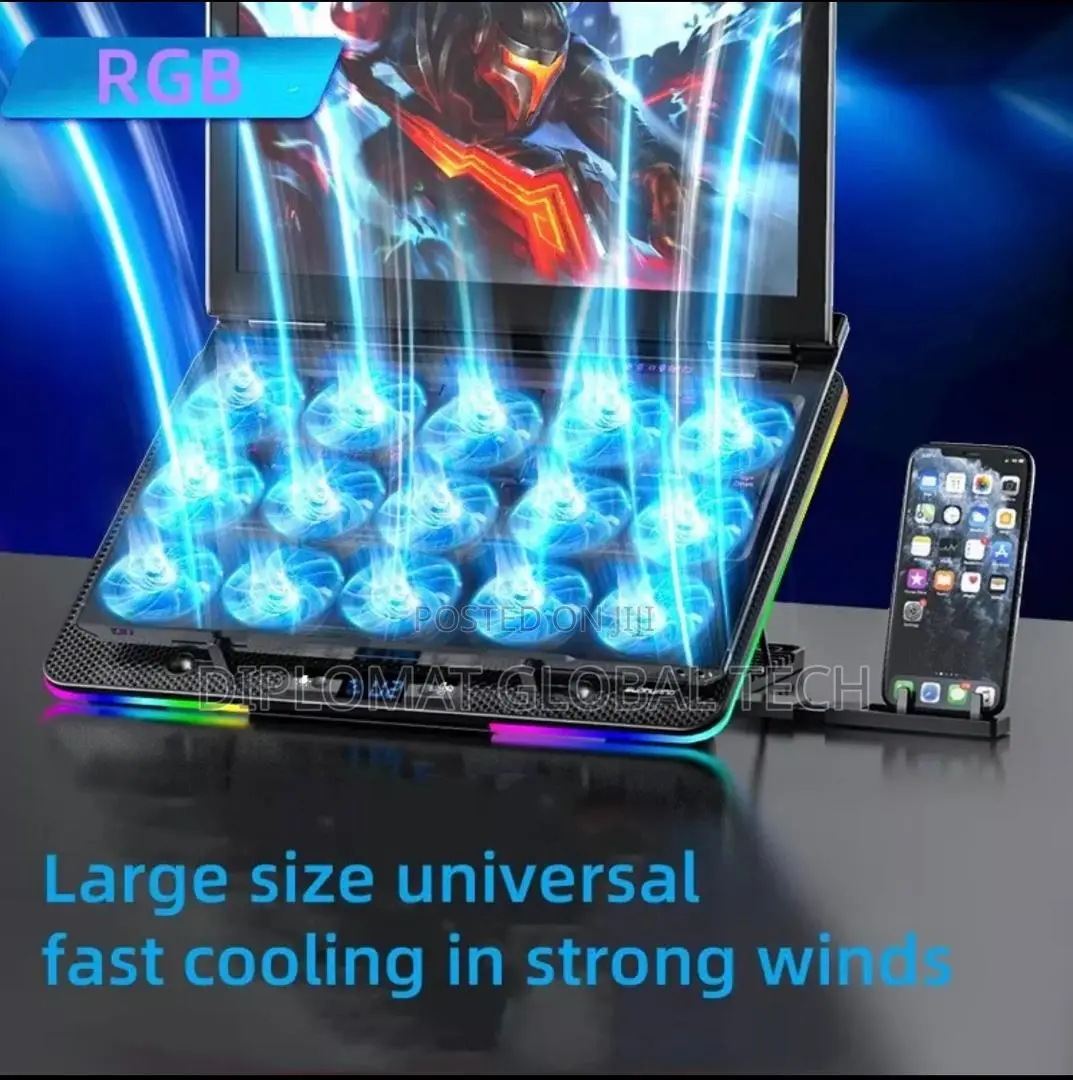 Laptop Cooling Pad and Stand With 15 Powerful Cooling Fans