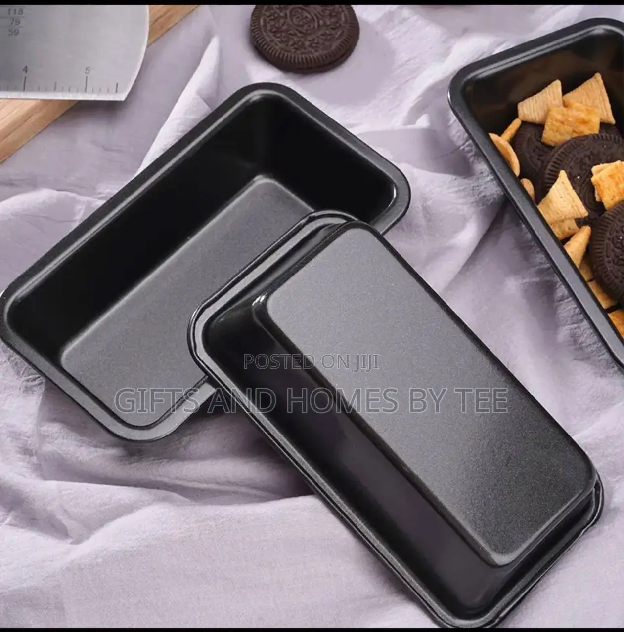 1pc Rectangular Non Stick Steel Loaf Baking Pan