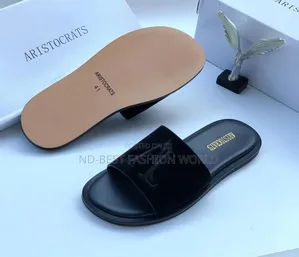 White Leather Slippers