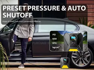 Air Compressor Dc 12v Digital Tire Inflator With Led Light