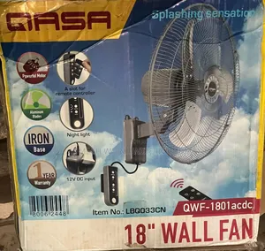 18" Wall Ac Dc Fan