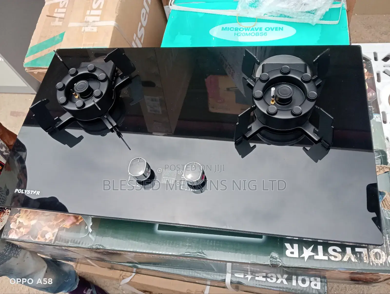 Polystar Inbuilt Gas Cooker 2 Gas Burners 90cm