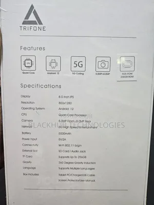New Trifone X801 Pro 256 GB Black