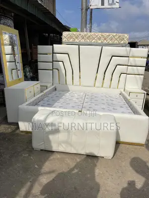 6ft by 6ft Leather Set of Bed